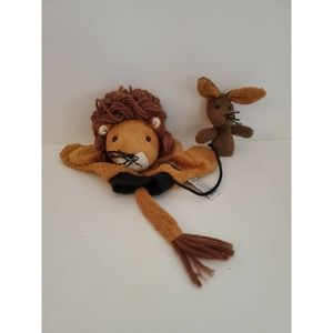 Furnis Edward Lion And Bunny Rabbit Hand Glove Plush Puppet By Wolfgang Furnwein